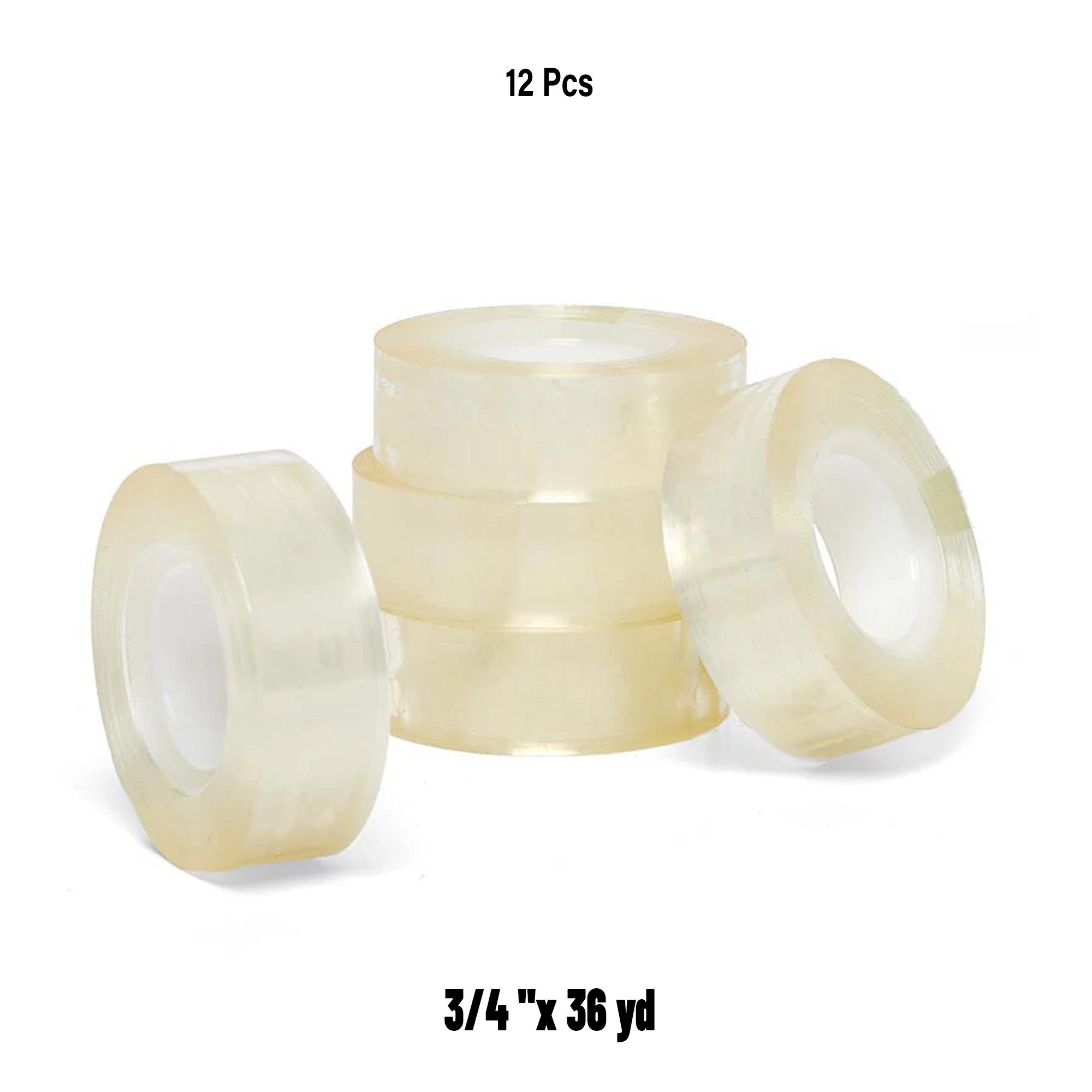 Uline S-3274 Crystal Clear Transparent Tape - 6 Rolls, 3/4 X 2,592 Yards (Fits 3" Core)